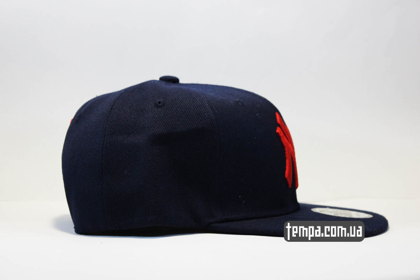 ровный прямой козырек кепка snapack yankees new era темно синяя красный логотип