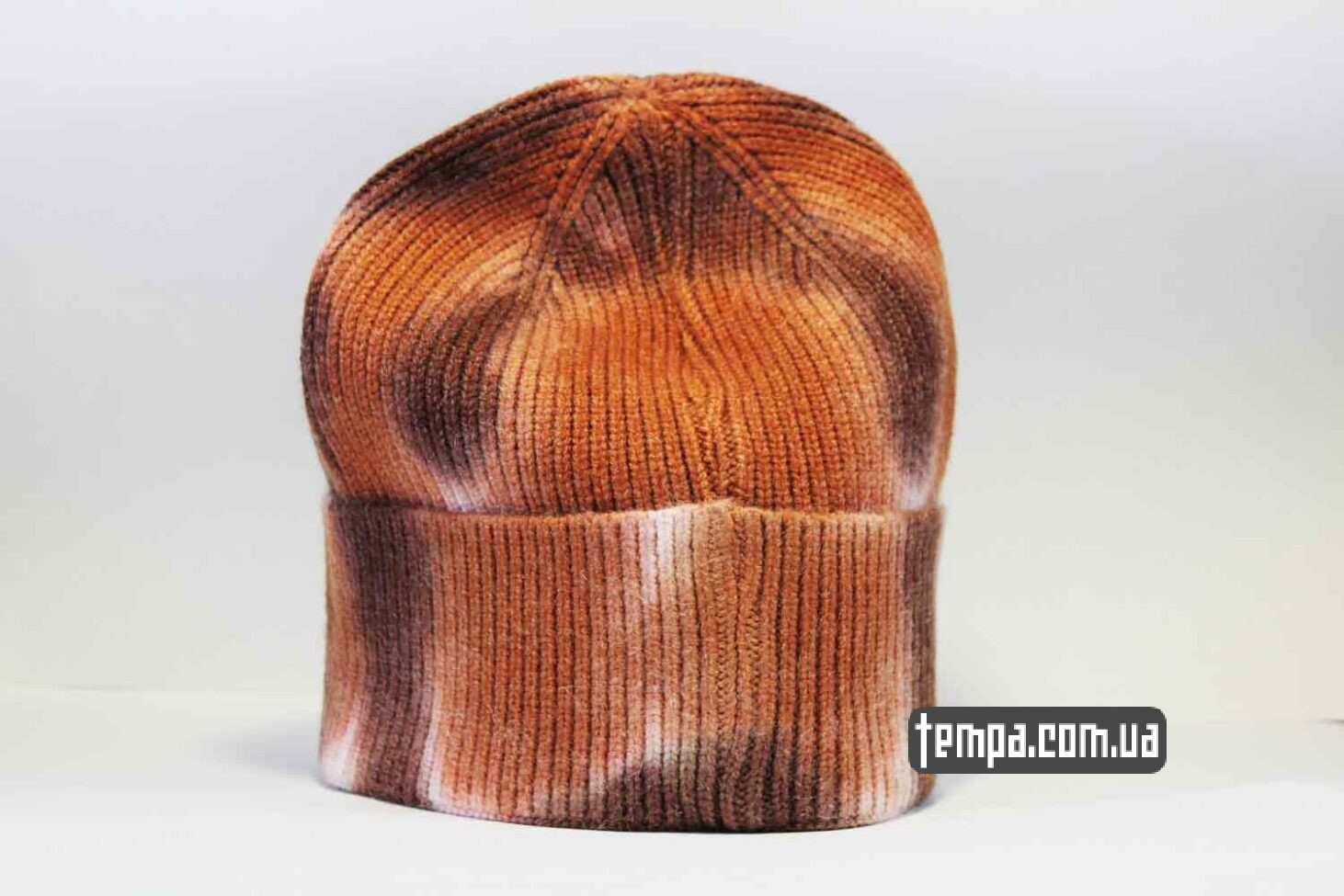 орингинал Украина шапка beanie Carhartt tie dye Тай Дай коричневая