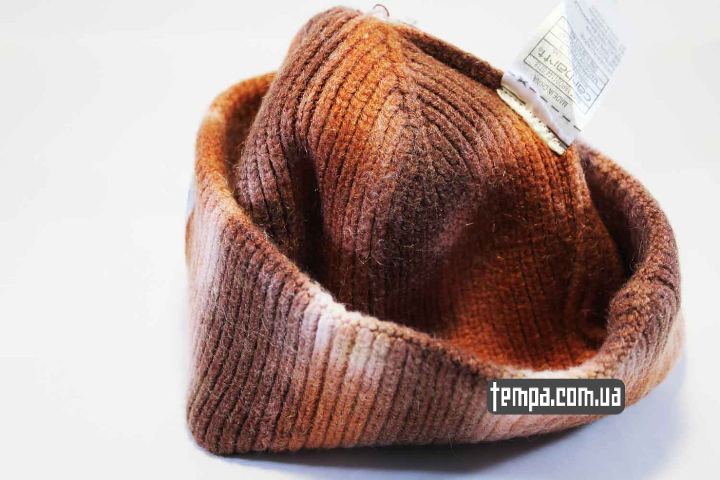 шапка beanie Carhartt tie dye Тай Дай коричневая