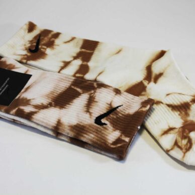 Высокие Носки tie dye Nike Тай Дай коричневые винтажные