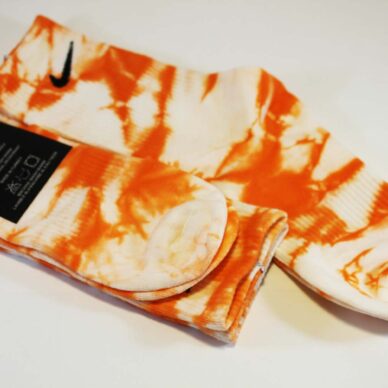 Высокие Носки tie dye Nike Тай Дай оринжево белые