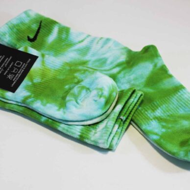 Высокие Носки tie dye Nike Тай Дай бело салатовые купить оригинал