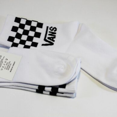 Высокие носки Vans в клетку черную купить