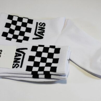 Высокие носки Vans в клетку черную купить